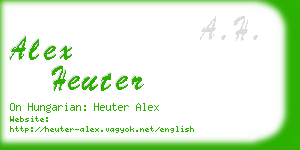 alex heuter business card